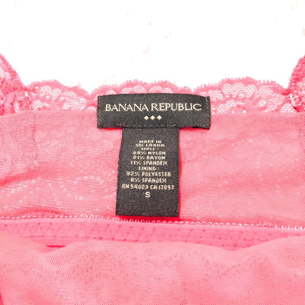 Pre-🖤 Banana Republic Pink Lace Corset Ties Top - Picture 4 of 4